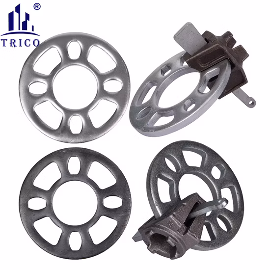 Система замков для лесов с розеткой, 48 мм, патрубок Q235, основание с круглым кольцевым воротником Layher