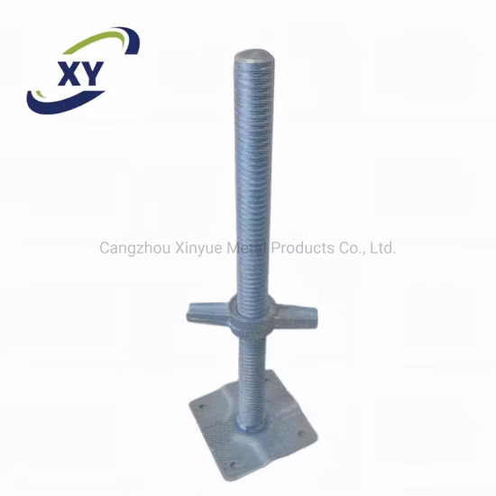 Стальное оцинкованное регулируемое винтовое основание домкрата для строительных лесов для системных лесов